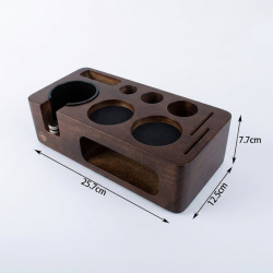Tamper station 4Barista 51/54 mm | ciemne drewno orzechowe