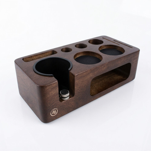 Tamper station 4Barista 51/54 mm | ciemne drewno orzechowe
