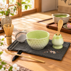 Matcha set 4Barista (light green) – zestaw z ceramiki do przygotowywania herbaty matcha 