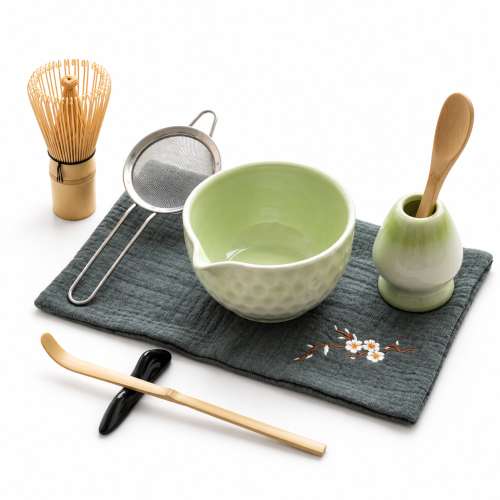 Matcha set 4Barista (light green) – zestaw z ceramiki do przygotowywania herbaty matcha 