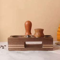 Tamper stacja 4Barista | ciemne drewno - 58 mm