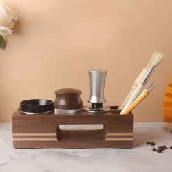 Tamper stacja 4Barista | ciemne drewno - 58 mm